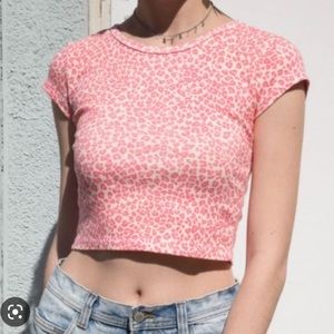 Brandy Melville pink cheetah top